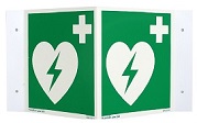 Hinweisschild AED / Defibrillator